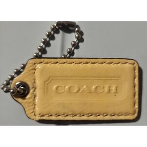 Coach Hang Tag Patent Leather Cream